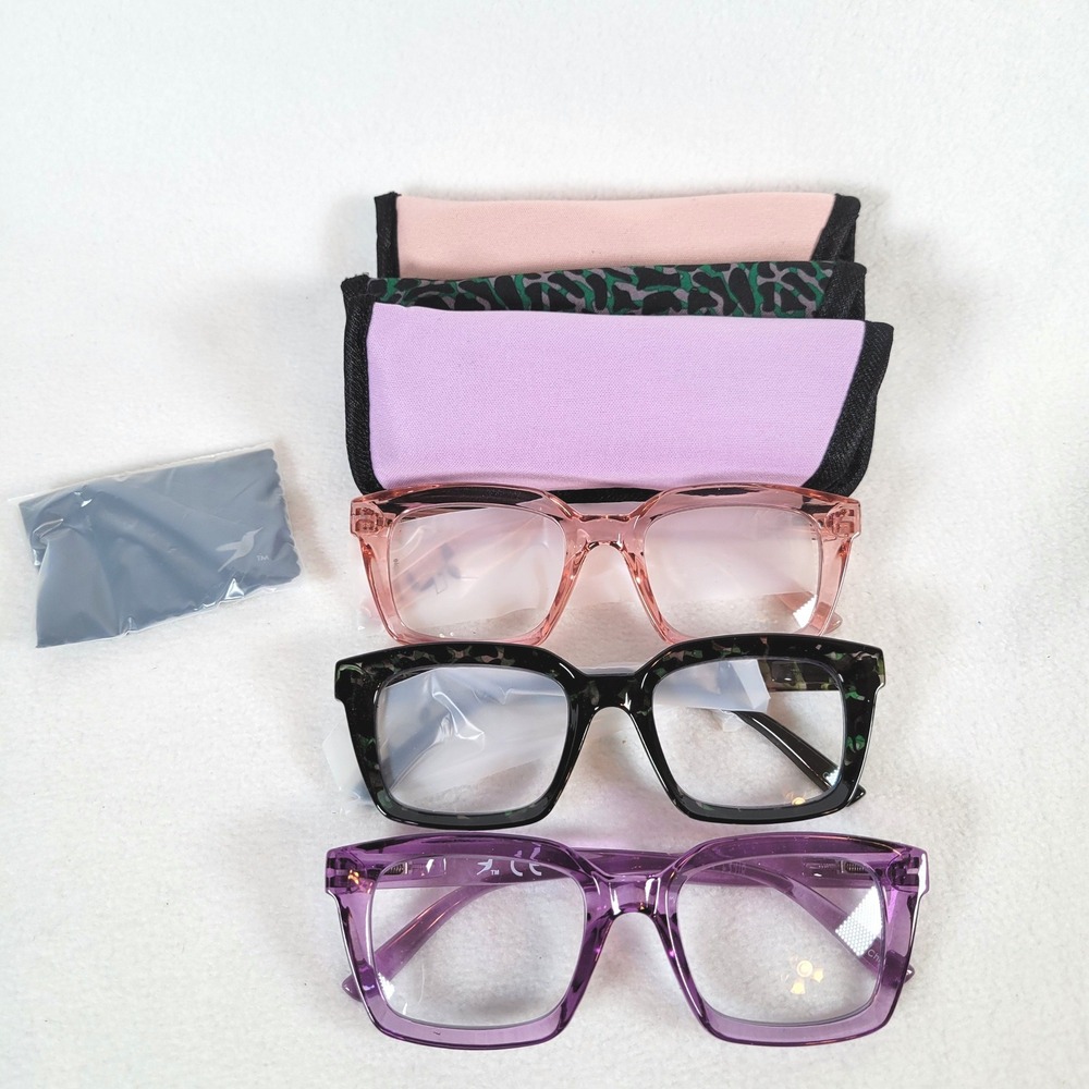 Hummingbird Womens Santa Fe Readers Glasses Blue Light +3.00 Purple